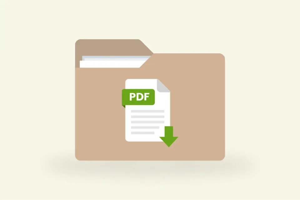 Folder with XLS file and download arrow